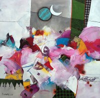 Zohaib Rind, 36 x 36 Inch, Acrylic on Canvas, Abstract Painting, AC-ZR-321